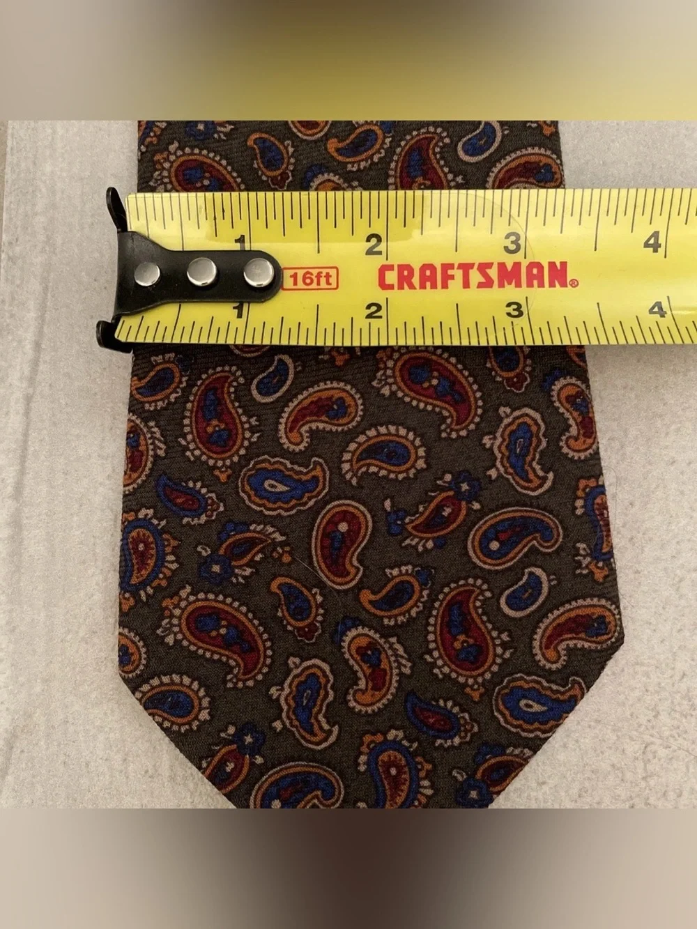 VTG Polo Ralph Lauren Men’s Wool Necktie Paisley Print Handmade Italy